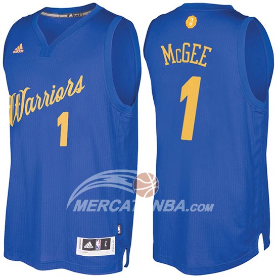 Maglia NBA Christmas 2016 Javale Mcgee Golden State Warriors Blu